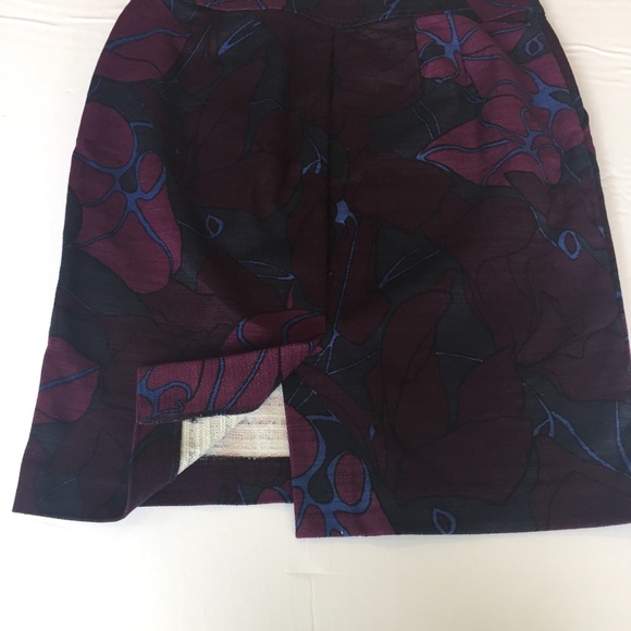 Ann Taylor Loft Purple Print Pencil Skirt NWT - Picture 6 of 8